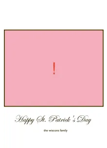 St. Patrick green/tan pattern